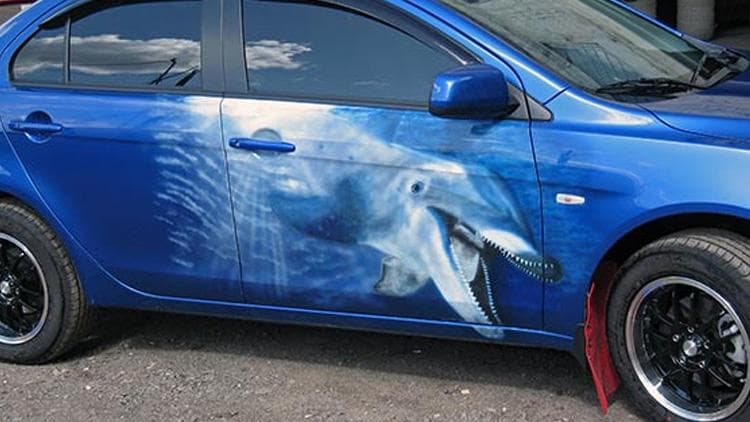 Аэрография Mitsubishi Lancer X